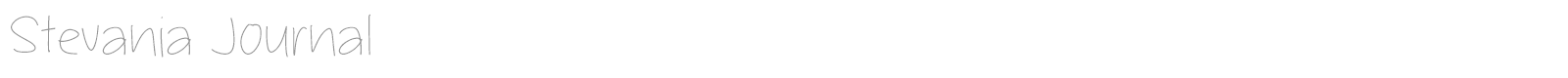 Stevania Journal font preview
